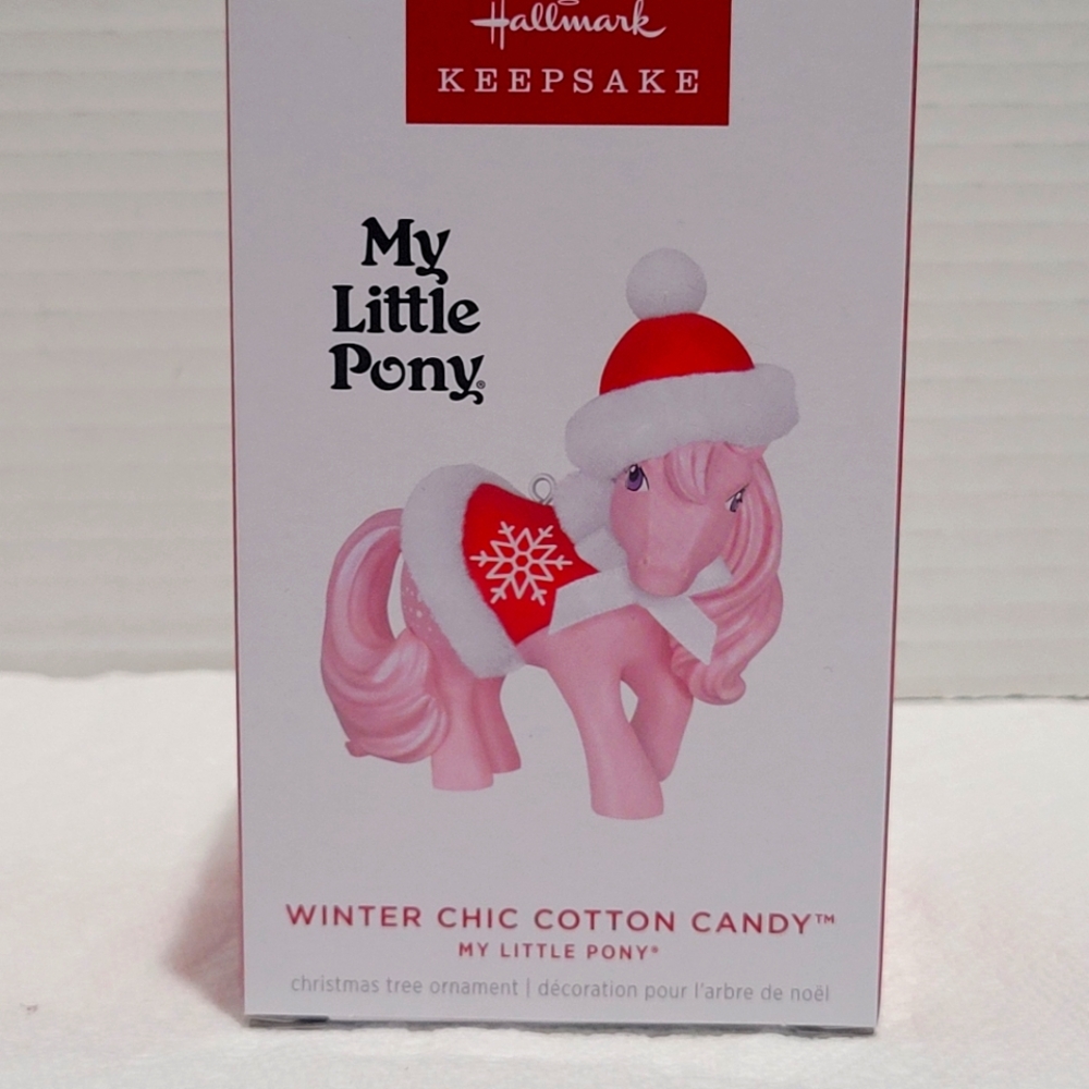 Winter Chic Cotton Candy My Little Pony Hallmark 2024 Ornament NIB